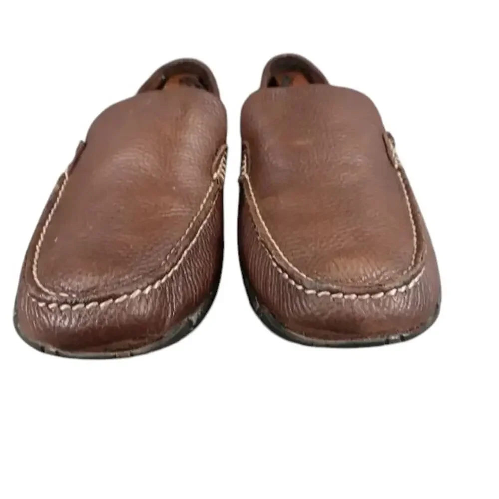 Bass Shoes Mens 11 Slip On Driving Loafers Brown Leather Classic Cristo Comfort